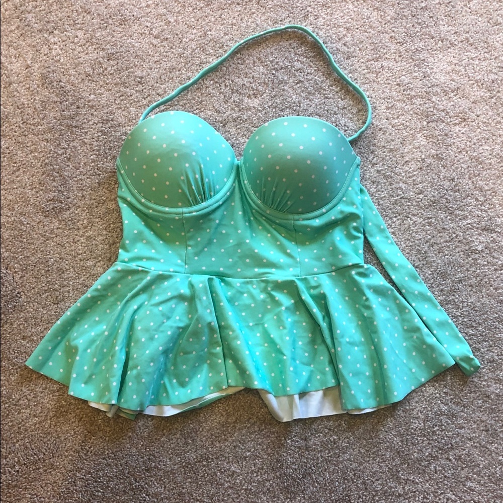 Peplum tankini top